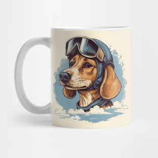 Aviator dog Mug